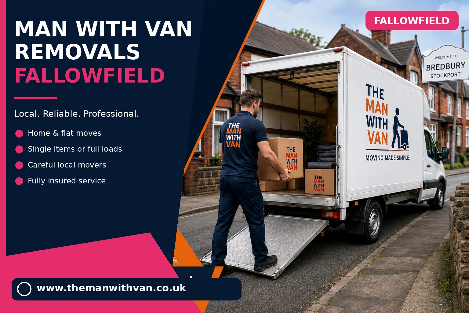 Removal van ready for a Fallowfield student move