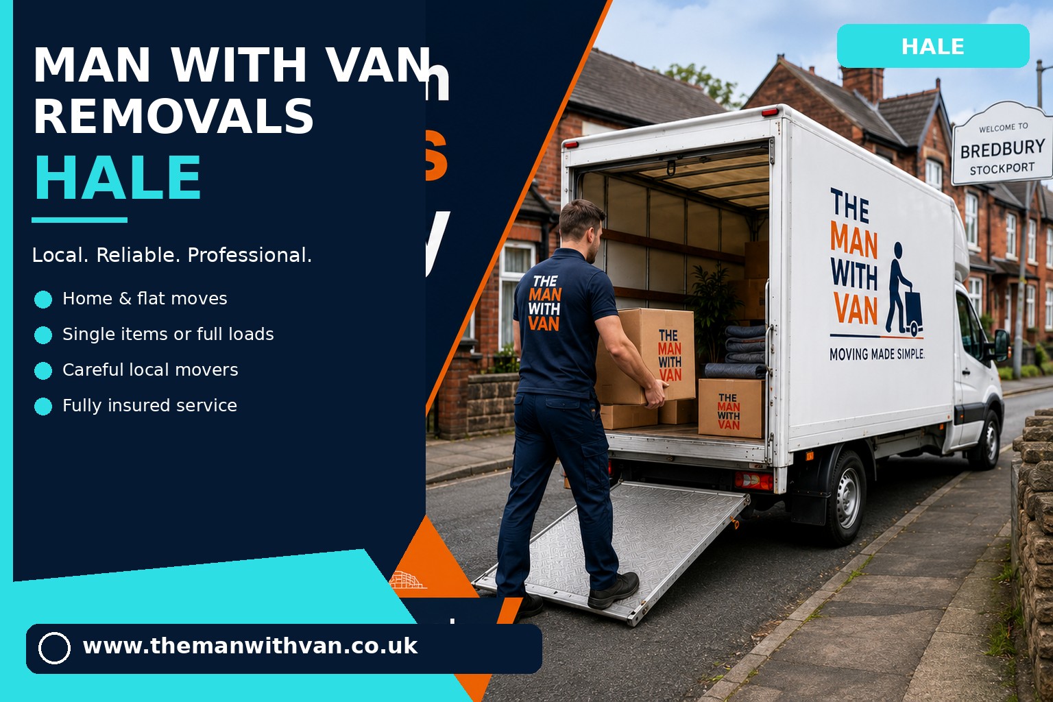 Removal van ready for a Hale house move