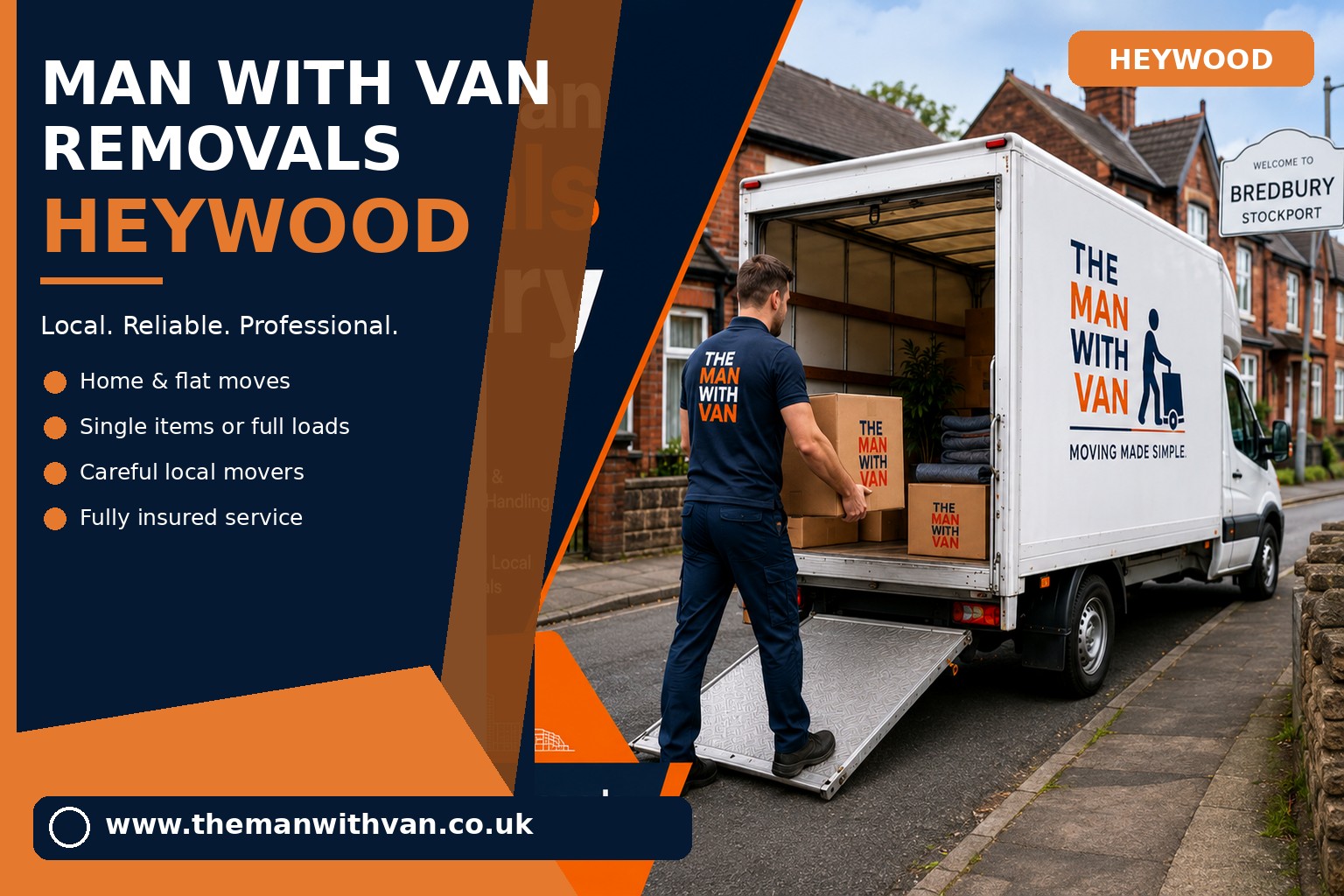 Removal van ready for a Heywood OL10 house move