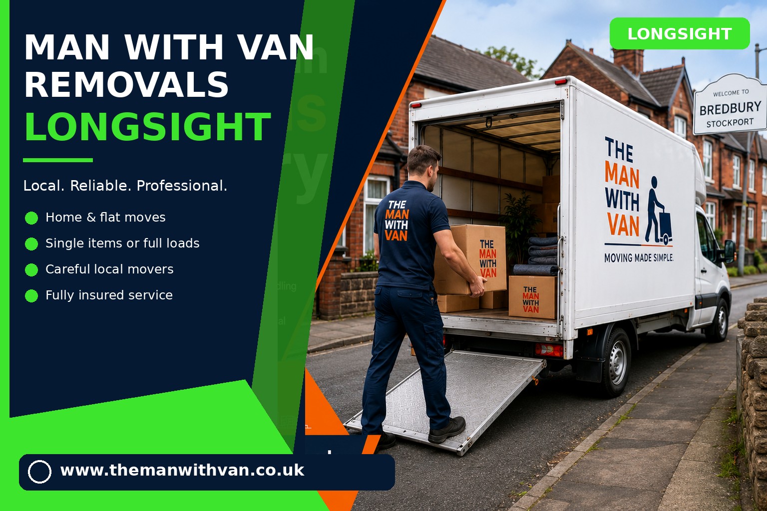 Removal van ready for a Longsight M12 flat move