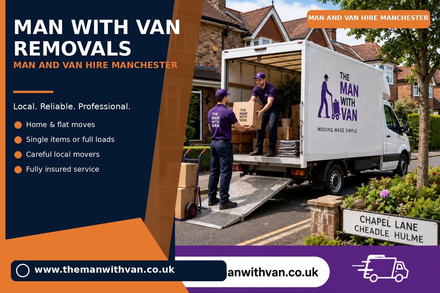 Man and van hire ready for a Manchester move