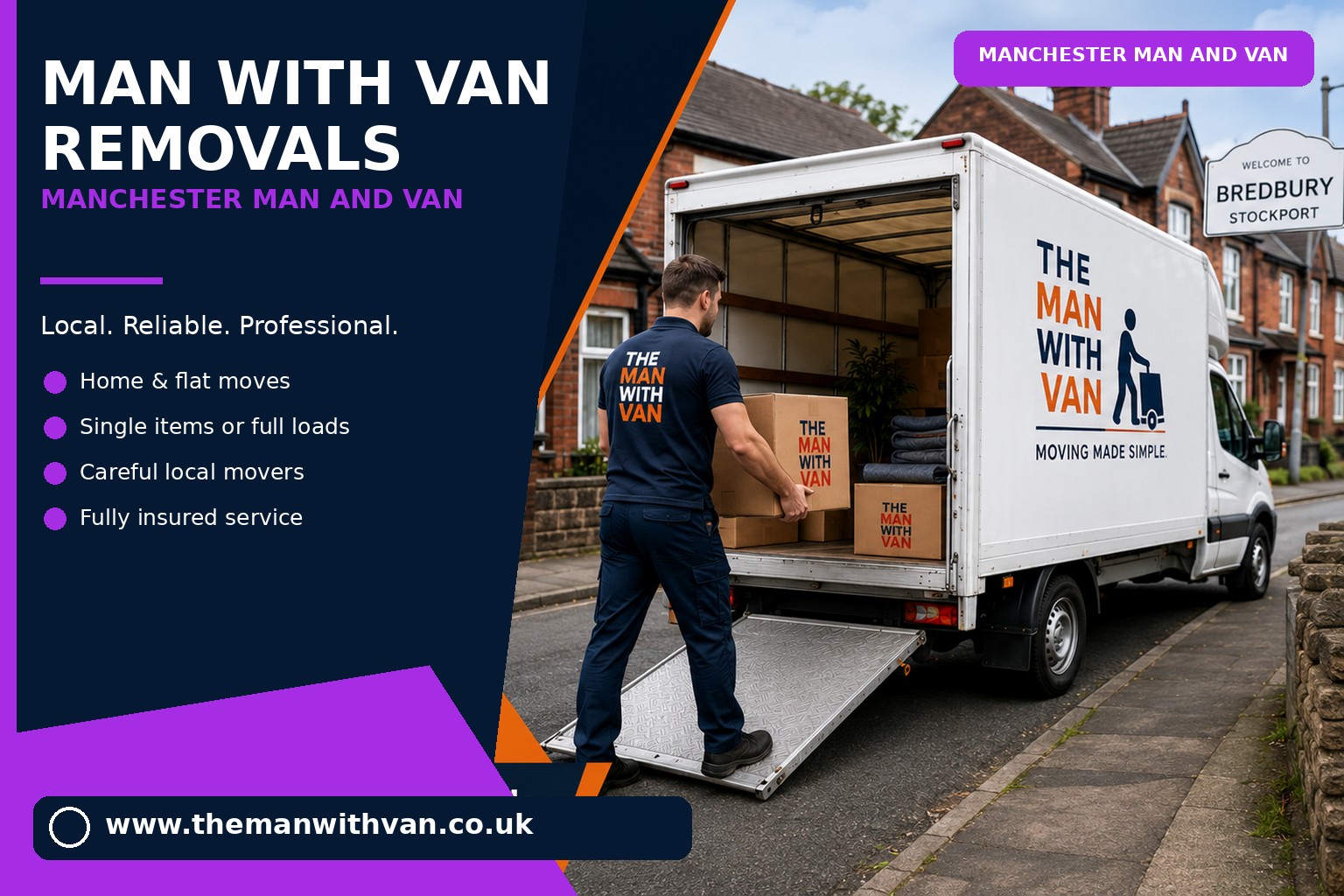 Man and van ready for a Manchester house removal
