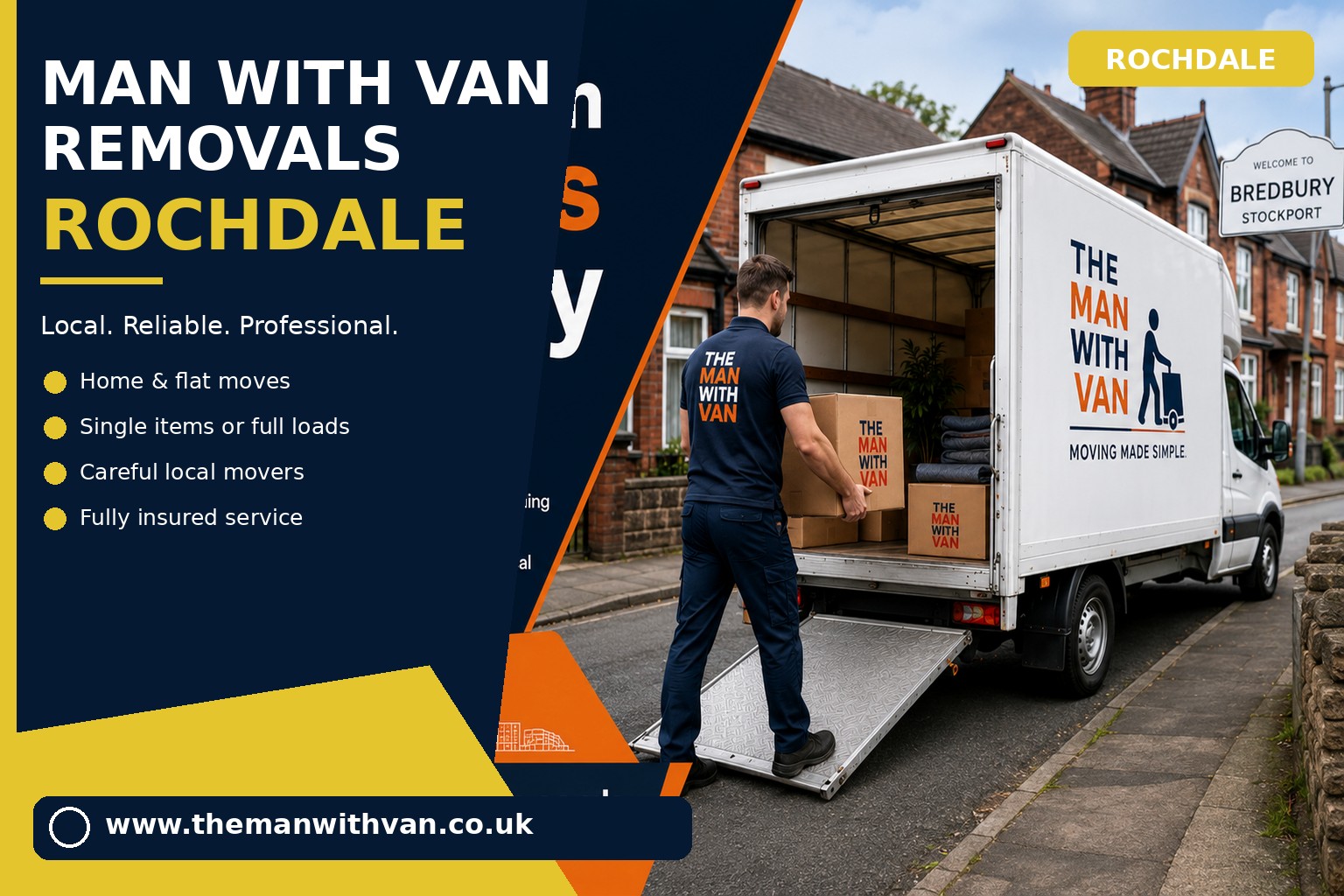 Removal van ready for a Rochdale house move
