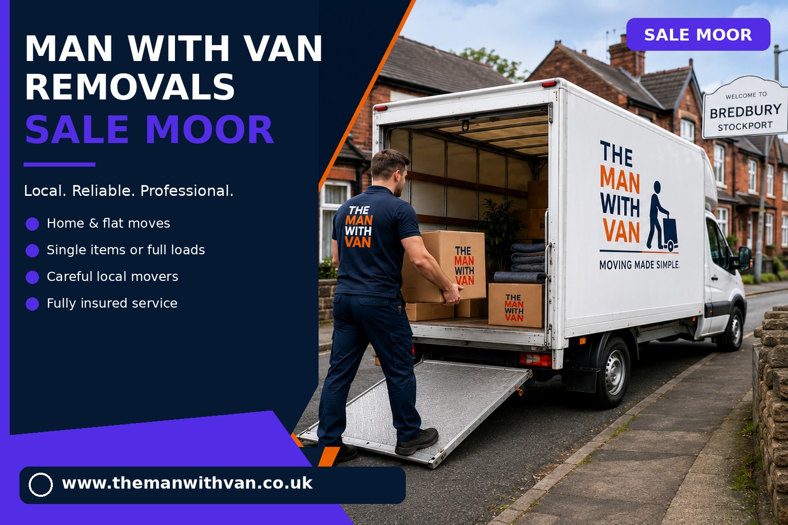 Removal van ready for a Sale Moor house move