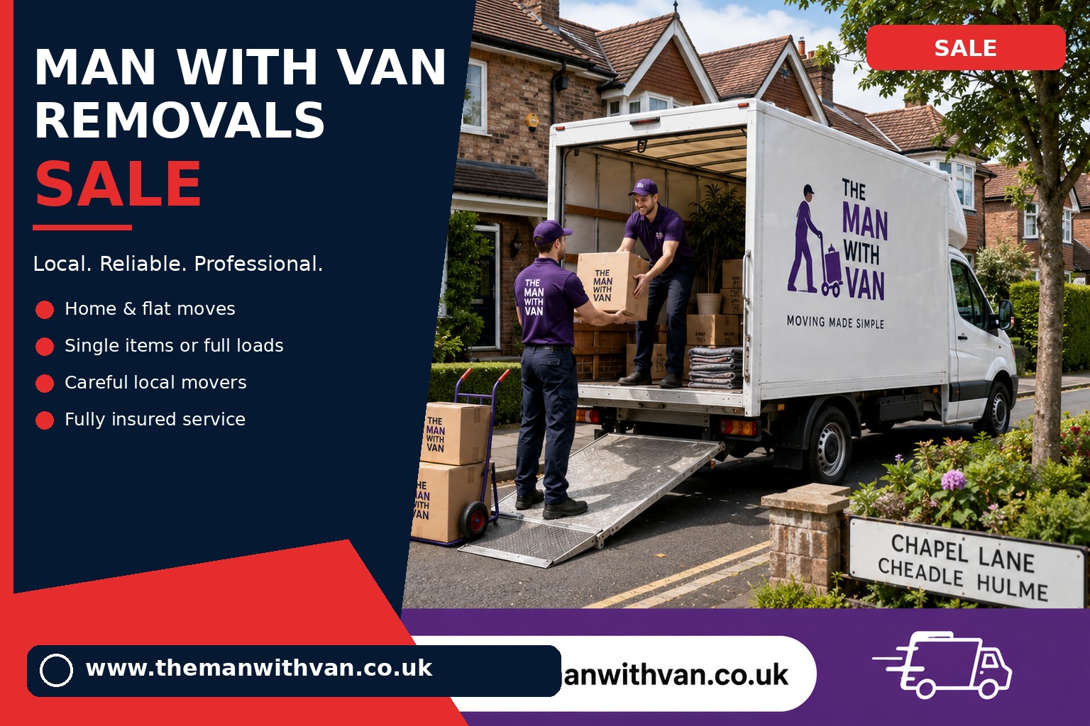 Removal van ready for a Sale house move