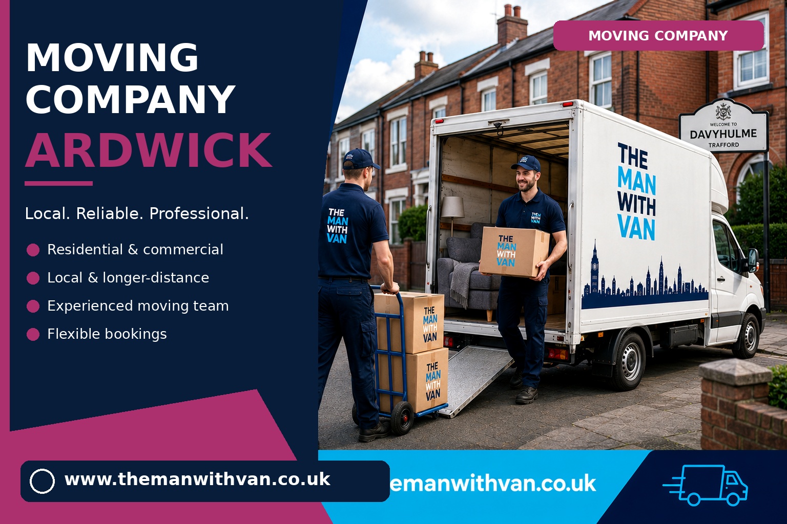 Ardwick movers loading boxes and furniture into a van