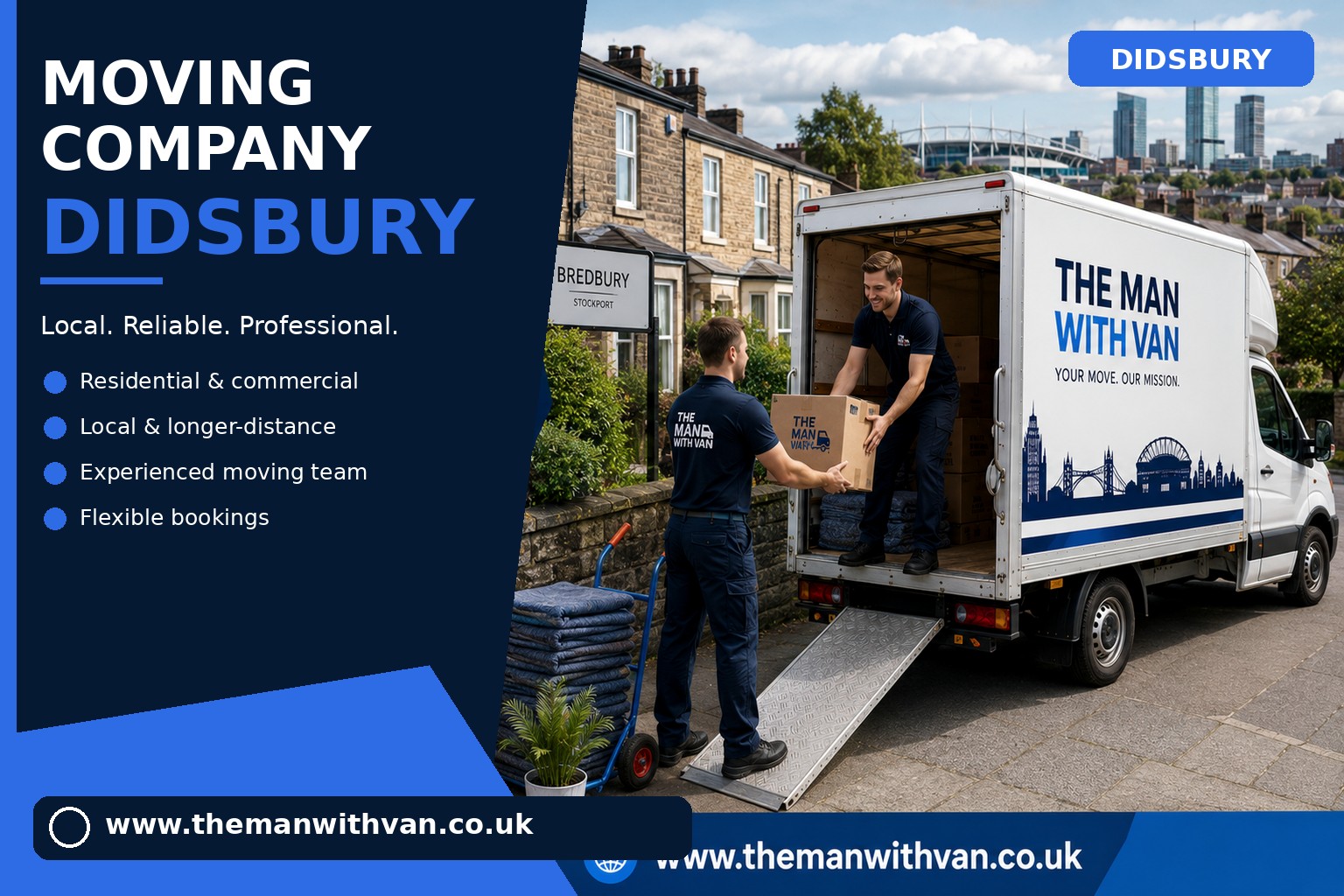 Didsbury movers loading boxes and furniture into a van
