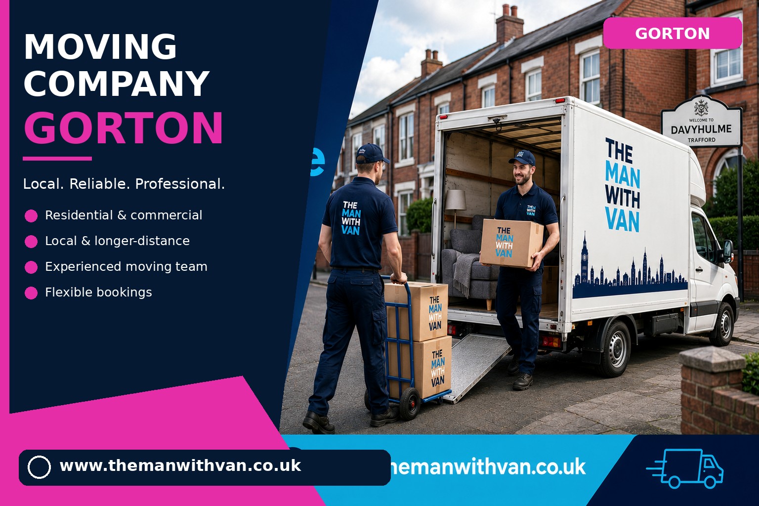 Gorton movers loading boxes and furniture into a van