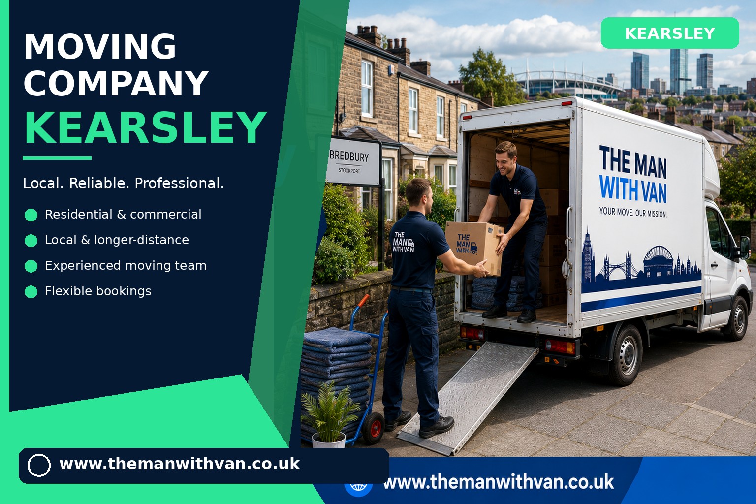 Kearsley movers loading boxes and furniture into a van