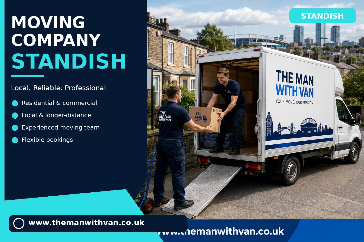 Standish movers loading boxes and furniture into a van