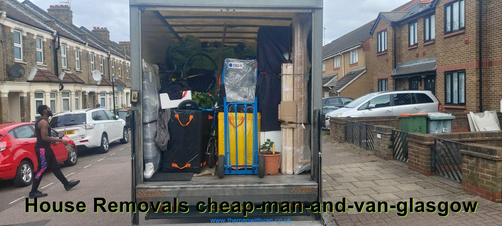Affordable man and van crew carrying items in Glasgow