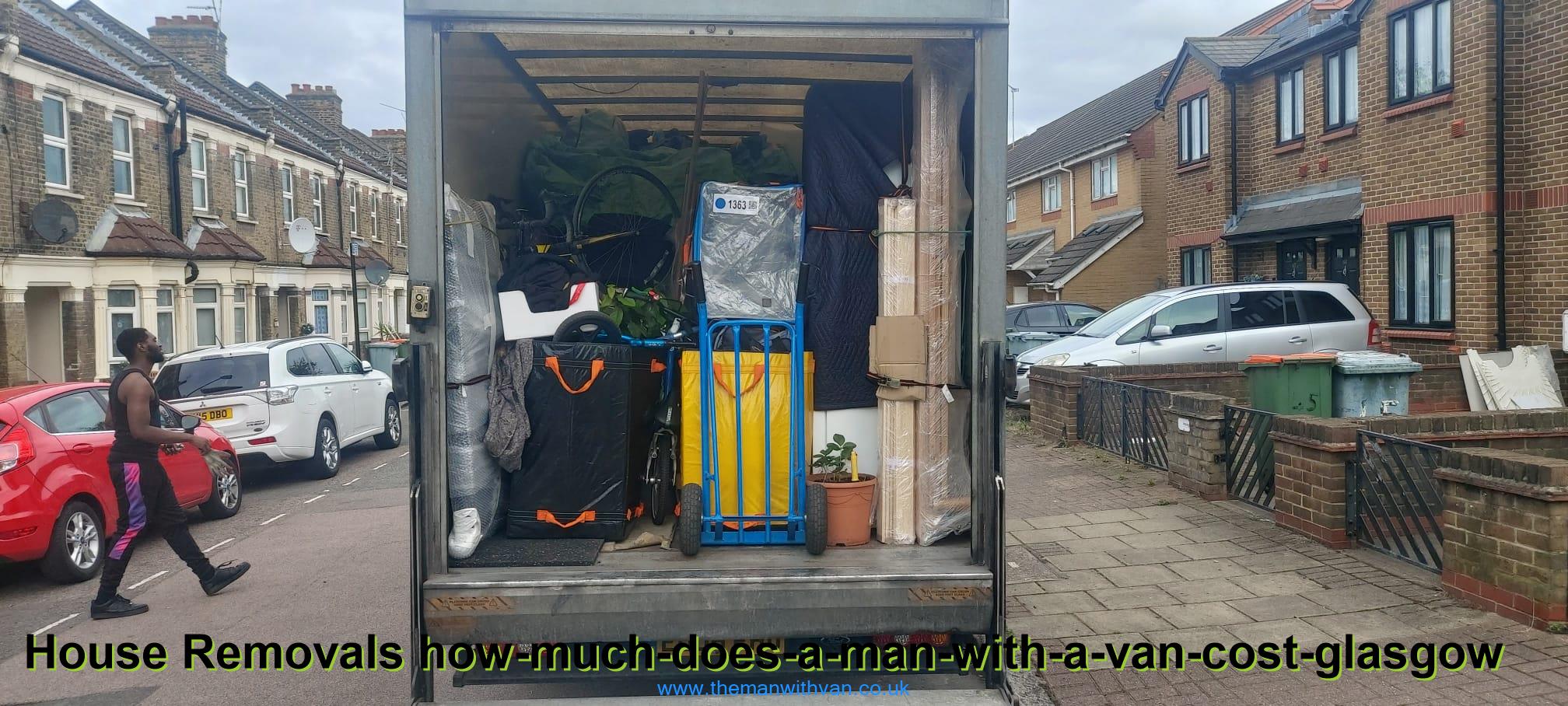 Movers loading a van on a Glasgow move