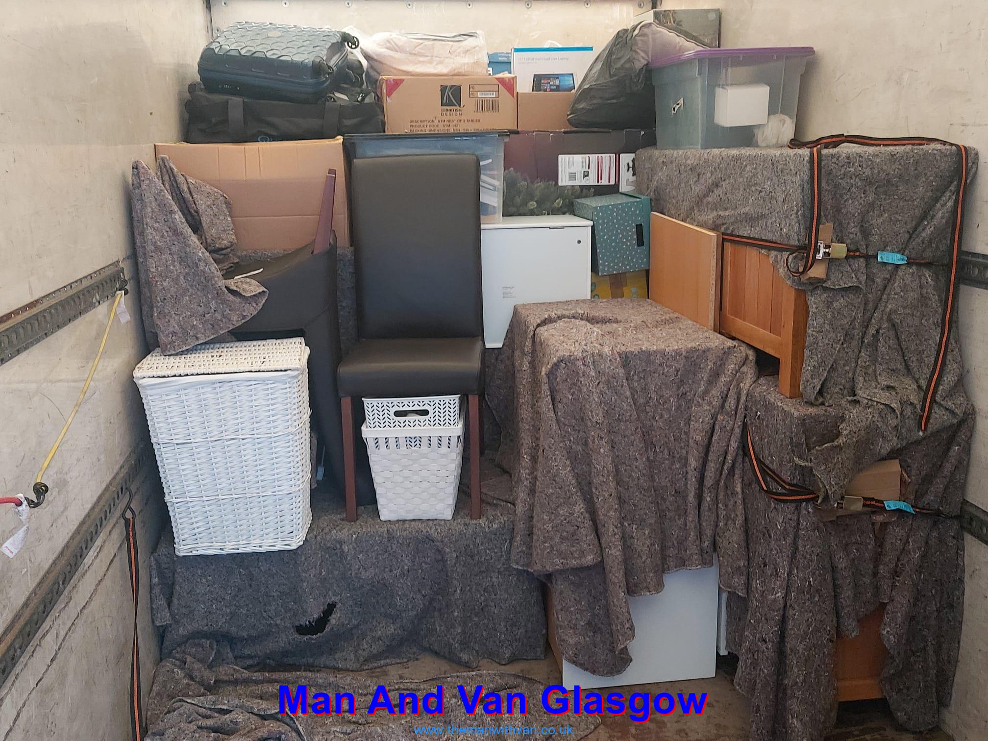 Glasgow man and van removals, movers loading a van