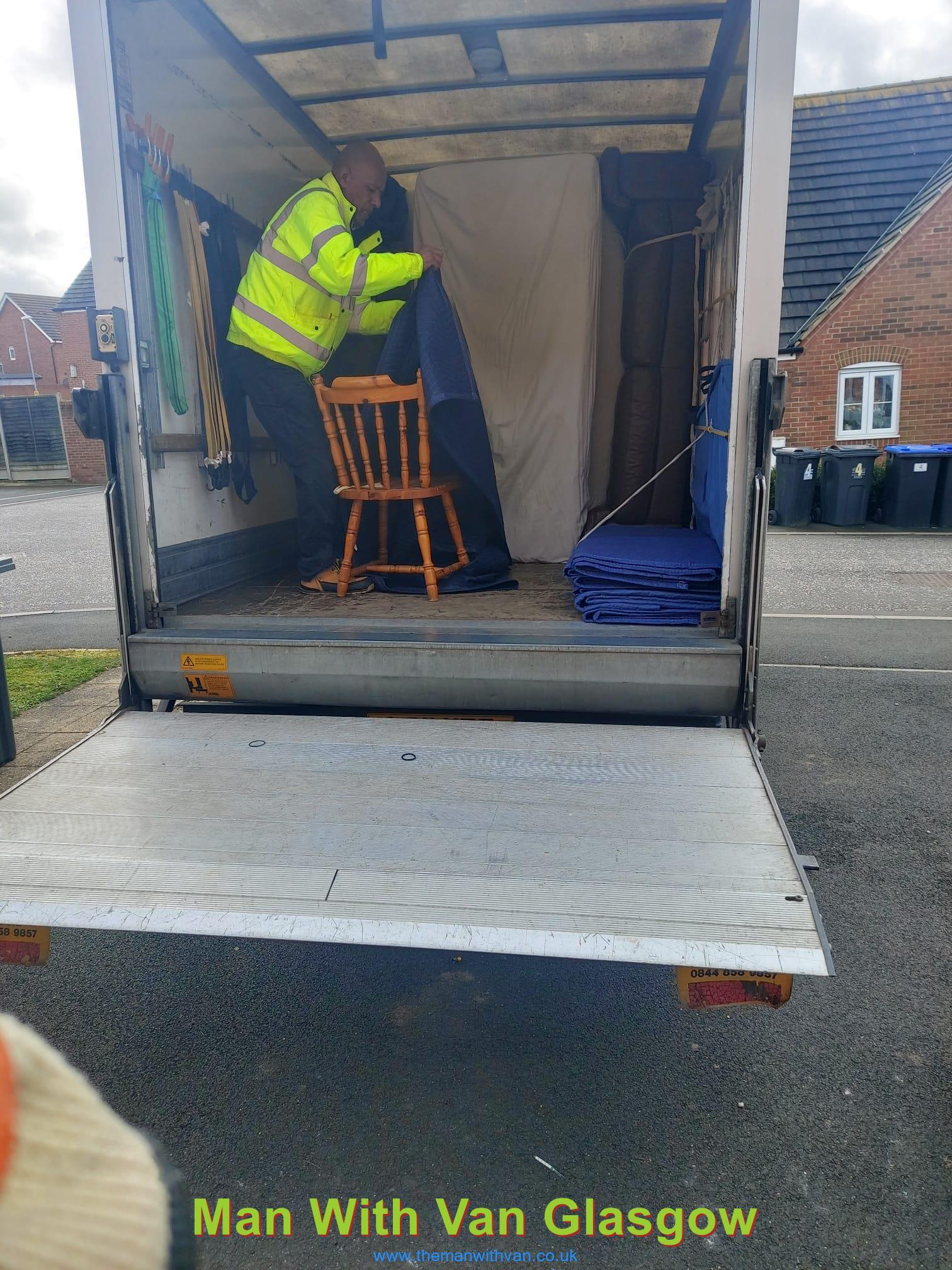 Glasgow man with a van, a van ready to load